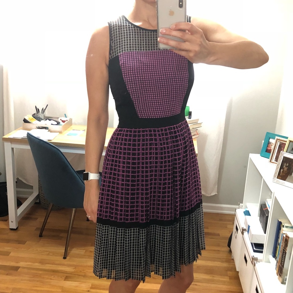 Pleated Halogen Dress